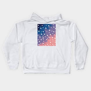 Valentine’s Day Galaxy Vintage Hearts | Swirl Pattern Kids Hoodie